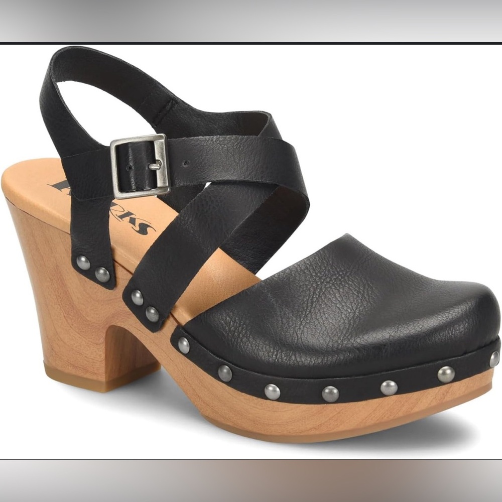 KORKS Women's, Black Abloom Clog Size 10 
Like New Excellent Condition